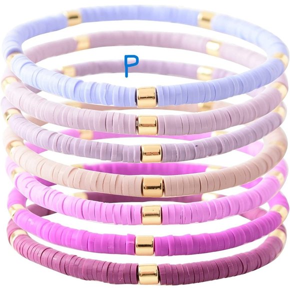 New Surfer Heishi Clay Bead Bracelets for Women Bohemian Stackable Evil … - Picture 1 of 10